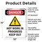 Signmission Hot Surface Sign, 14 in H x 10 in W, Aluminum, Hot Work In Progress Keep Out OS-2PACK-DS-A-1014-V-1365 - alternate 7
